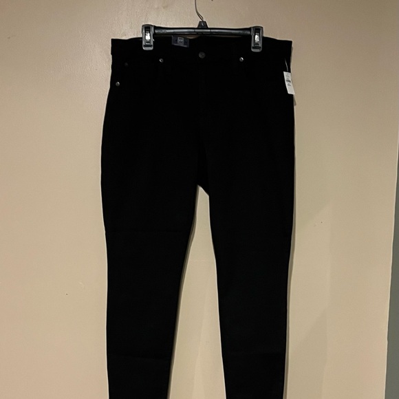TF15450 **GAP** MID RISE SKINNY FIT WOMENS JEANS sz18/34R BLACK - Picture 5 of 12